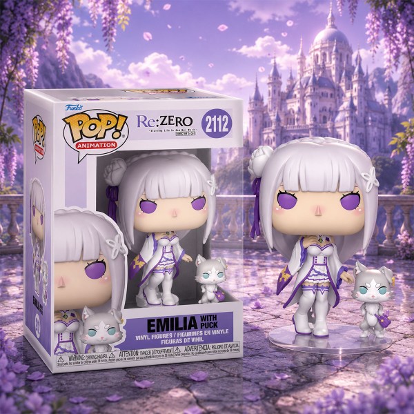 Фото - Игровая фигурка-сюрприз набор FUNKO POP! серии Re:ZERO - ЭМИЛИЯ С ПАКОМ (86515)